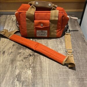 Poler Orange and Tan Duffel Shoulder Bag